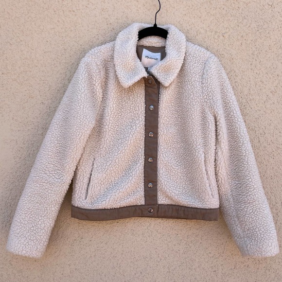 Madewell Jackets & Blazers - Madewell Portland Sherpa Jacket Cream Tan S